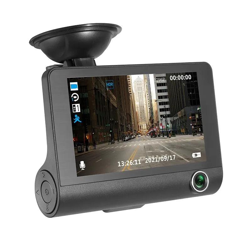 FHD 1080P Auto Recorder Dash Cam 3 Camera Lens Registrator with Rear View
