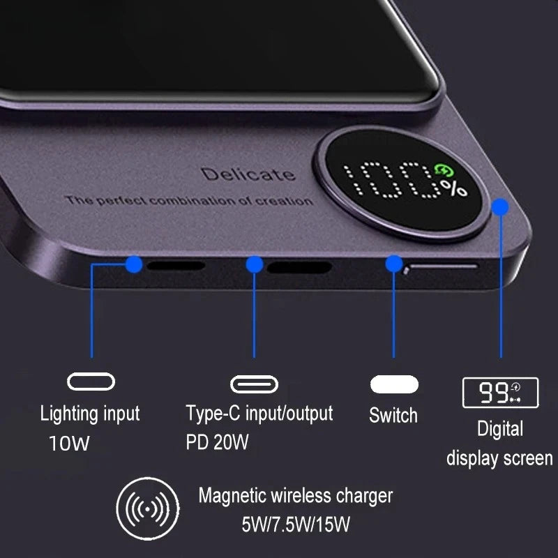 Slim Magnetic Power Bank 5000mAh 10000mAh