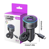 Fast Charging PD 30W Type-C Car Charger With Night Vision Design