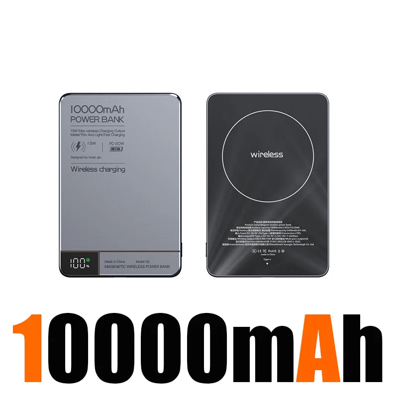 10000mAh PD25W Magnetic Wireless Fast Charging Power Bank