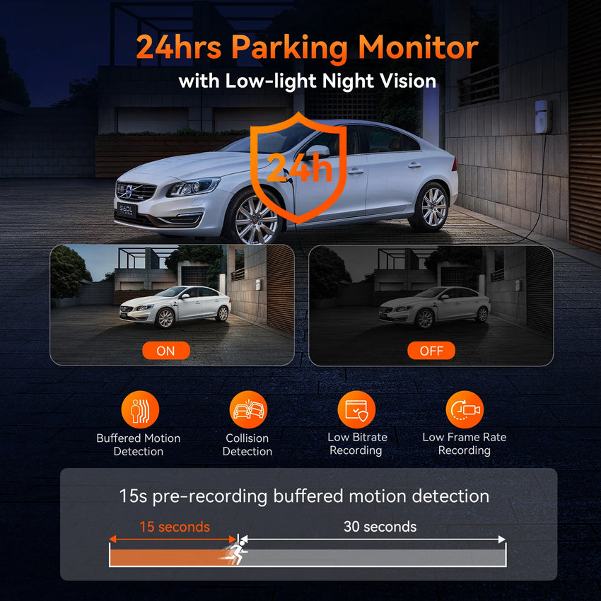 Vantrue E3 DashCam 3 Channel 2.7K WiFi with STARVIS IR Night Vision