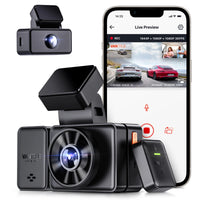 Vantrue E3 DashCam 3 Channel 2.7K WiFi with STARVIS IR Night Vision