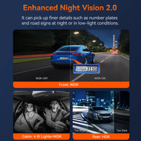 Vantrue E3 DashCam 3 Channel 2.7K WiFi with STARVIS IR Night Vision