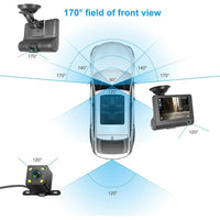FHD 1080P Auto Recorder Dash Cam 3 Camera Lens Registrator with Rear View