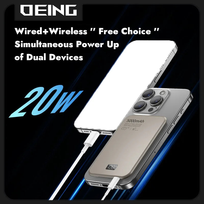 New 10000mAh Slim Magnetic Wireless Power Bank 20W