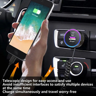 Fast Charging PD 30W Type-C Car Charger With Night Vision Design